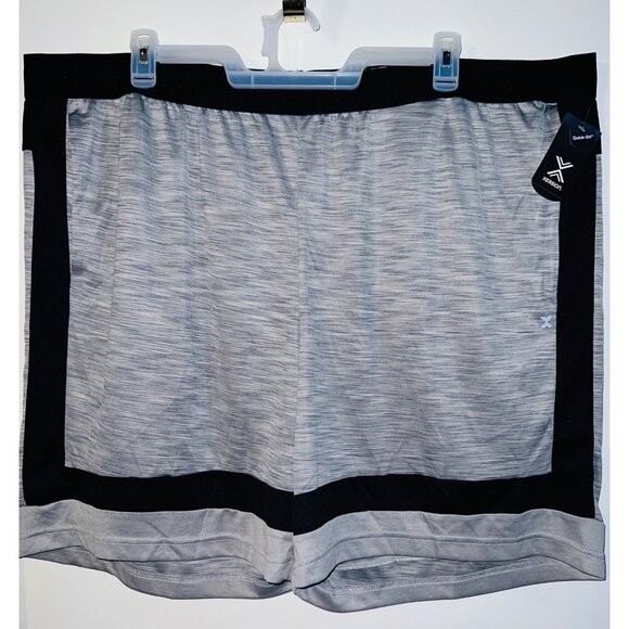 New Xersion Mens 4XL Basketball Shorts Regular Fit Gray & Black Athletic - Picture 1 of 3